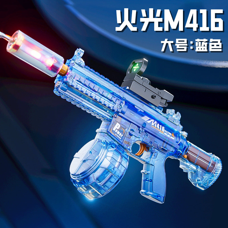 electric burst water gun m416 large capacity flame special effects water gun summer outdoor water toy for boys