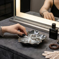 Insstylish five-pointed petal ceramic plate entrance jewelry display tray internet celebrity props storage plate
