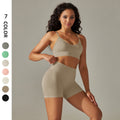 Sexy backless cami bra set - seamless high-waisted butt-lifting tight shorts - quick-dry activewear yoga outfit