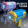 hot selling 40-hole space light bubble machine mini version gatling electric bubble blowing handheld kids toys