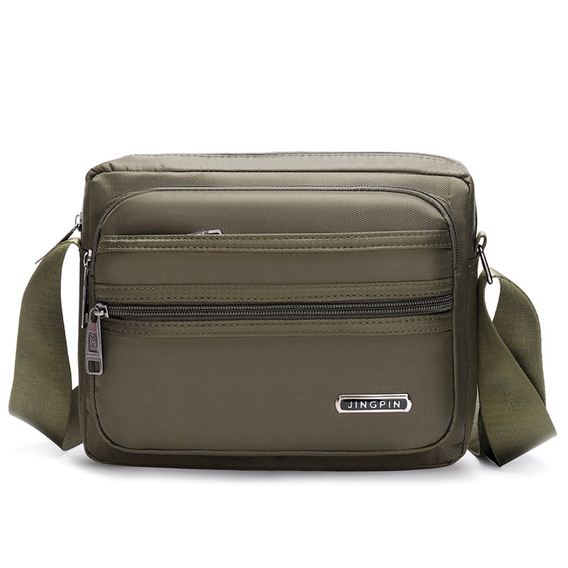 New casual shoulder bag, do business, collect money, messenger bag, men's and women's multi-layer cashier bag, casual large-capacity travel bag