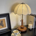Mushroom table lamp bedroom bedside lamp retro bauhaus old shanghai study decoration ornaments atmosphere lamp solid wood lamp