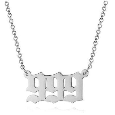 Amazon fashion custom stainless steel pendant necklace - european and american popular numbered choker