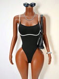 european and american cross-border new women's bodysuit -  solid color backless sexy cami jumpsuit