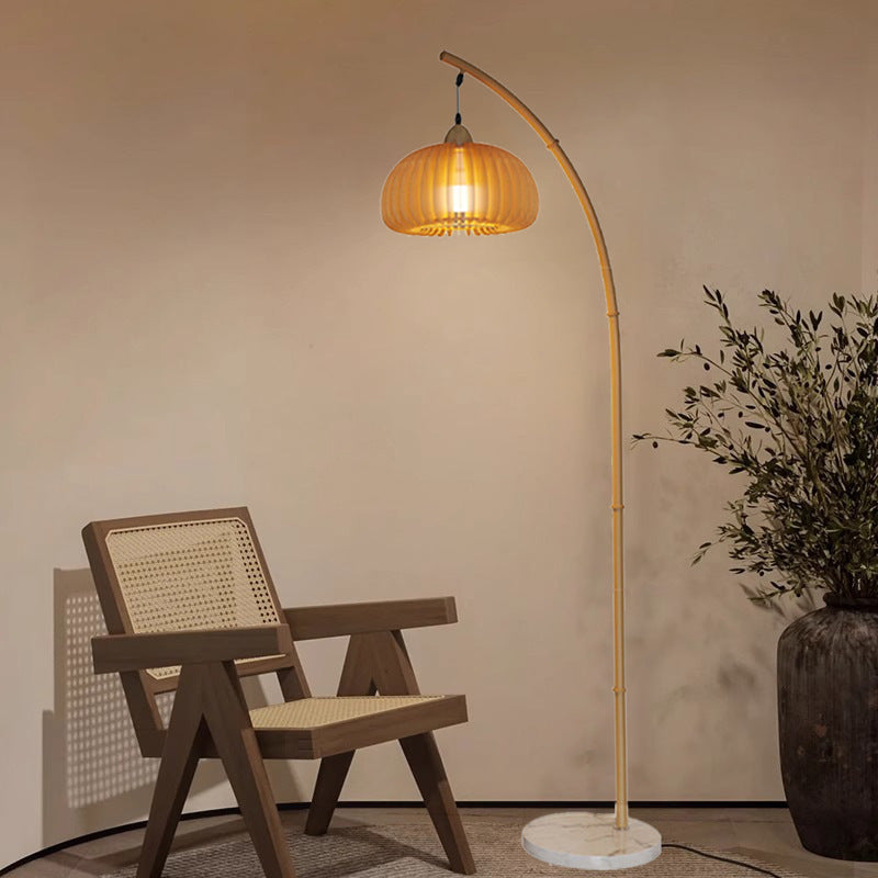 New chinoiserie floor lamp zen atmosphere lamp living room tea room retro medieval high-end sense of wabi-sabi style fishing lamp table lamp
