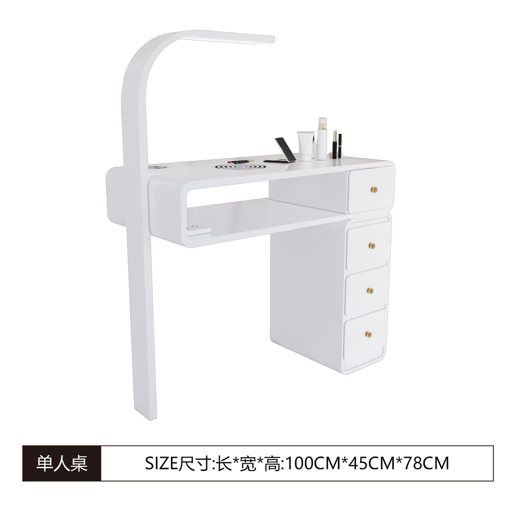 Widened 45cm nail table and chair set - special offer! economical single/double, light luxury, multi-functional, odorless, carbon steel with baked enamel finish