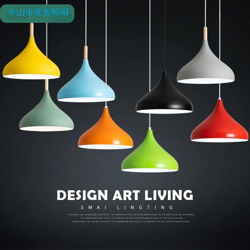 LED fresh light vegetable market fruit stall lampshade supermarket catering chandelier commercial dining chandelier color lighting chandelier