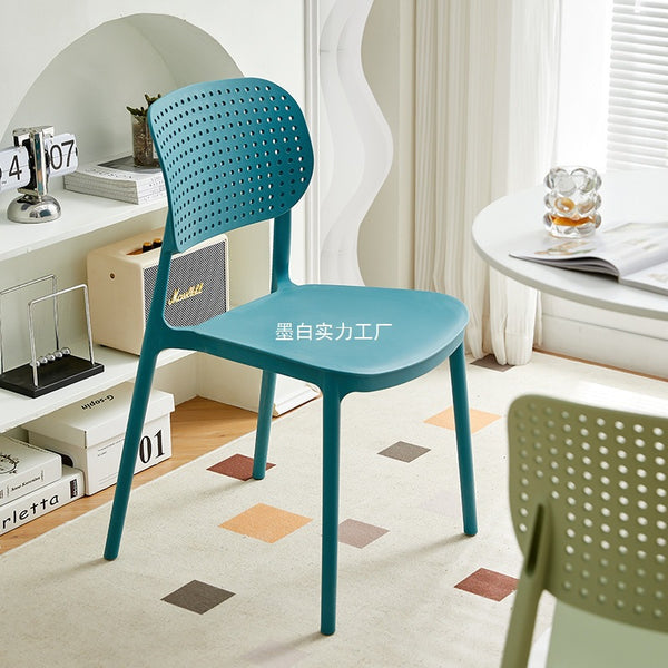 Nordic dining chair household plastic chair modern simple adult negotiation desk chair stool backrest Internet celebrity makeup chair