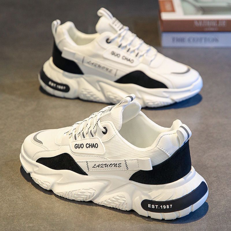 Men's shoes 2025 new arrival: popular winter mesh breathable men's athletic casual chunky platform sneakers - high-top dad shoes