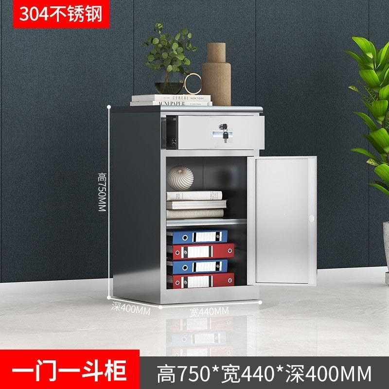 Stainless steel low cabinet office file cabinet document storage cabinet tool organizer cabinet cupboard drawer with lock filing cabinet