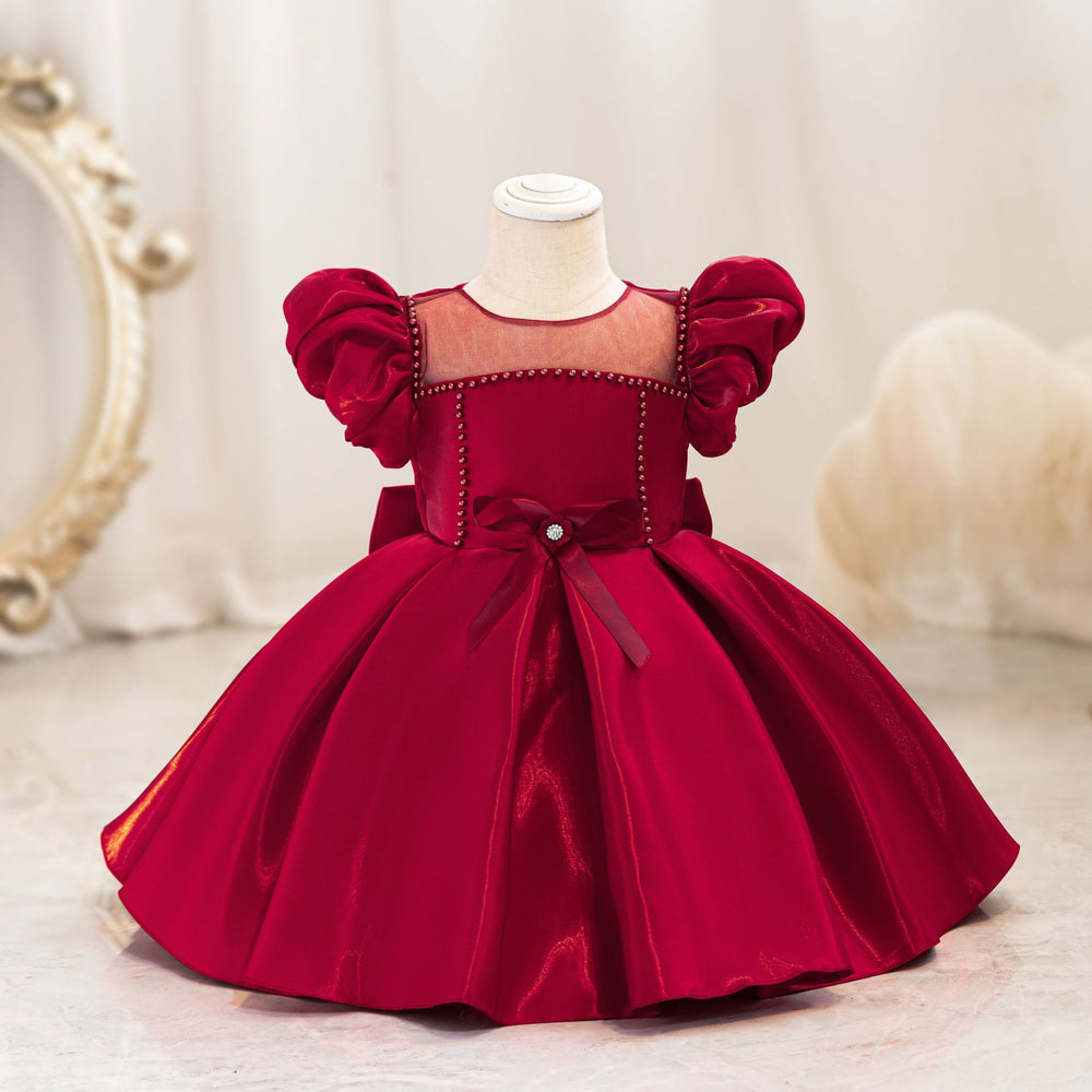 Export small children's dress puff sleeve princess dress baby girl first birthday dress baby dress