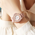 2025 new luxury rhinestone women's watch - fashionable and minimalist round quartz wristwatch for female students - wholesale