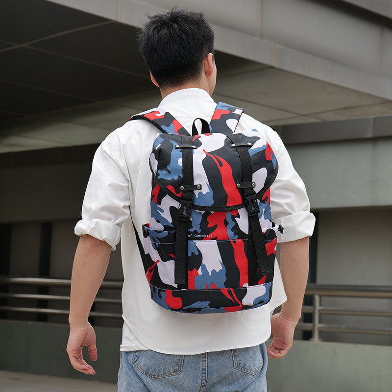 New men's fashion and simplicity travel backpack casual computer outdoor backpack middle school student backpack