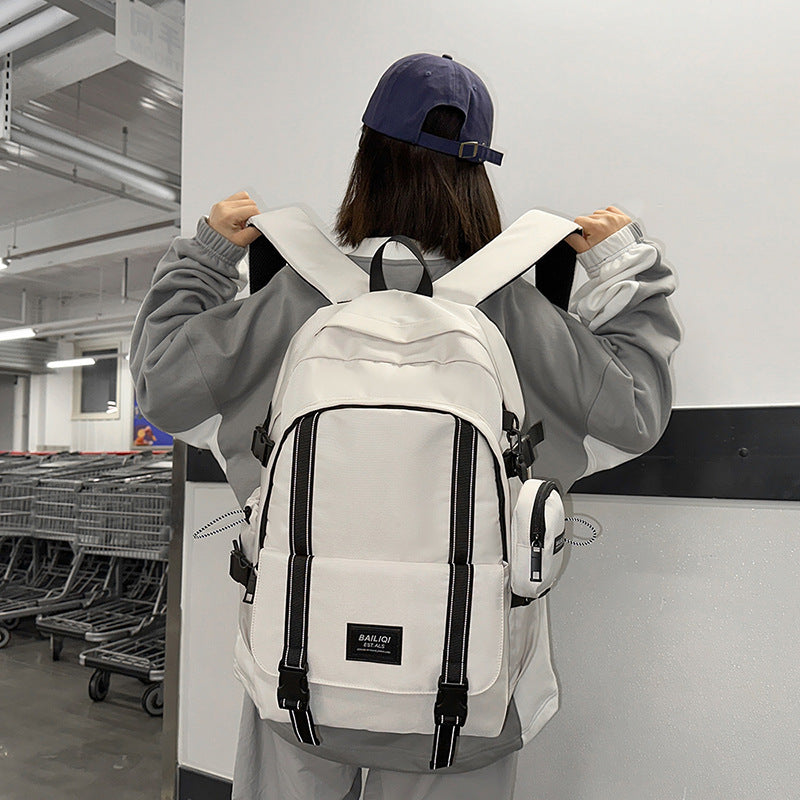 Trendy backpack for girls - high school & college students - large capacity, workwear style, laptop backpack, travel rucksack for men