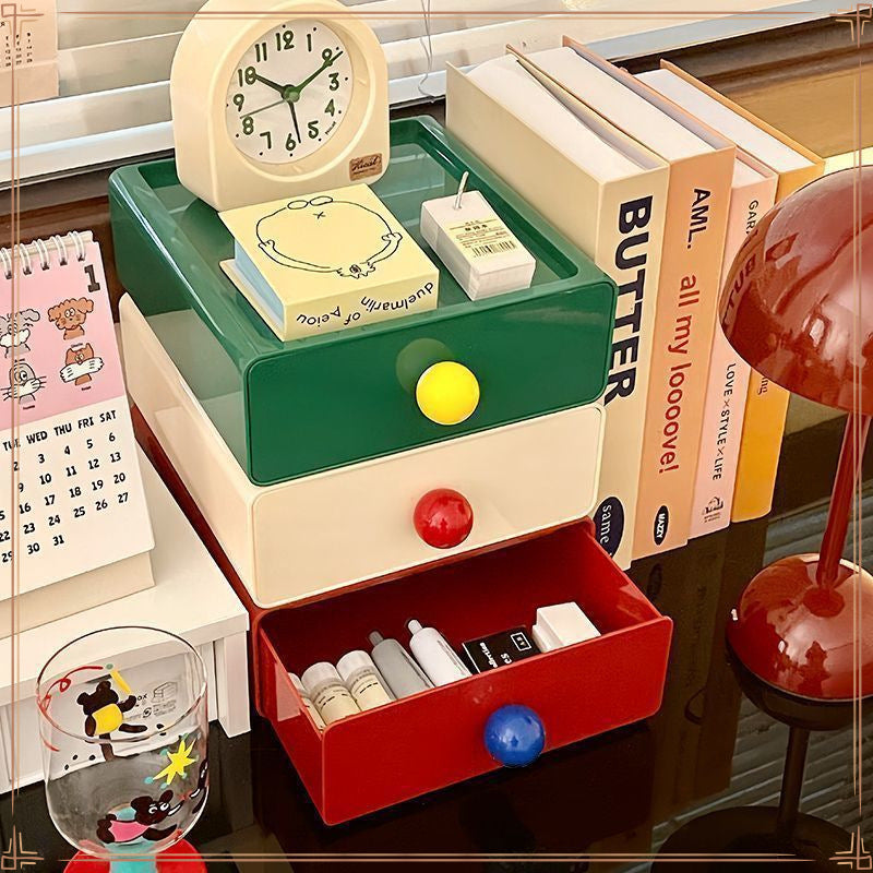 Dopamine Desktop Storage Box Office Drawer Storage Box Organizing Sundries Shelves Dormitory Artifacts