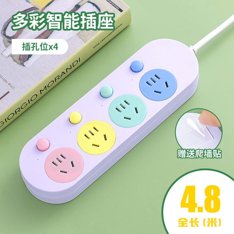 Multi-outlet power strip with usb charging ports - wall socket extension cord for home use