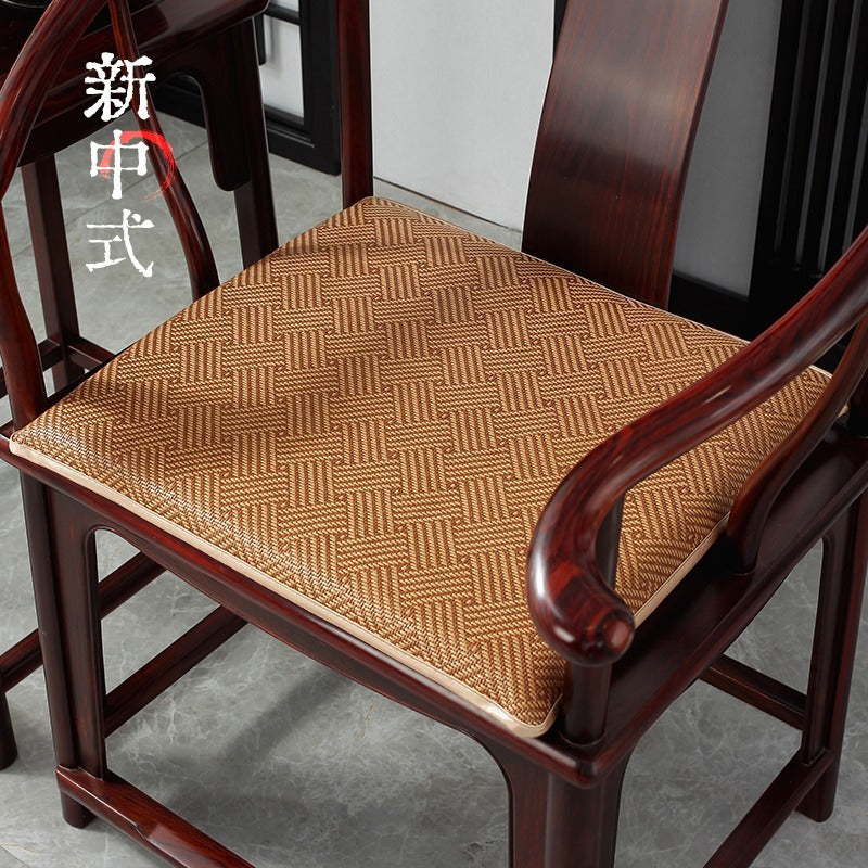 Summer cold rattan seat cushion solid wood armchair mat seat cushion Chinese mahogany sofa cushion chair cushion wholesale