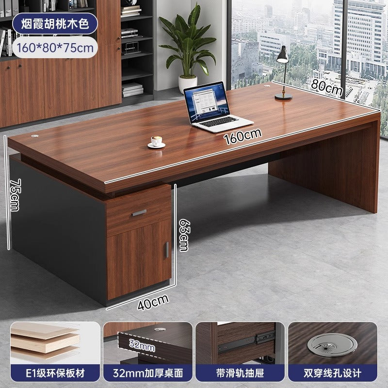 Desk Boss Table Single Desktop Office Table and Chair Combination Staff Desk Light Luxury Home Computer Desk