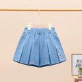 Girls' summer lightweight shorts: kids' summer tencel denim shorts for outwear,  new styles, trendy skirt pants for older girls