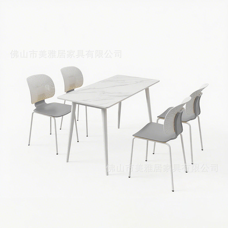 Company staff restaurant School canteen Custody class Table and chair combination 4 people 6 people Staff dining table and chair Rock slab table Commercial