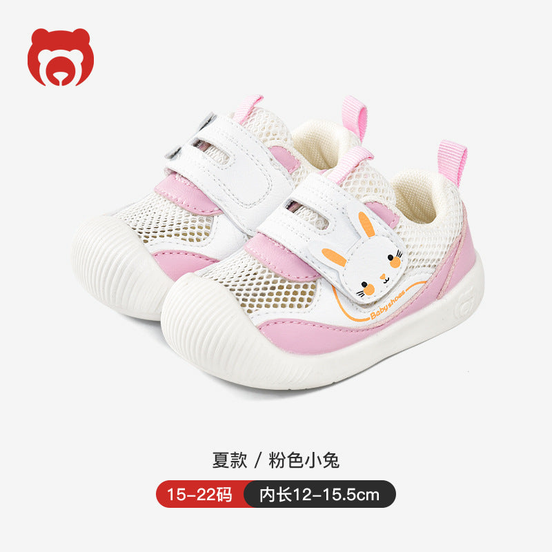 Baby sandals for boys, summer first walker shoes, 0-1-2 years old infant anti-slip soft sole mesh shoes for babies and toddlers, baby girl shoes