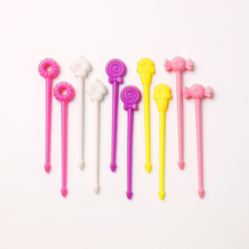 cartoon fruit fork set - cute animal creative fruit picks, bento fruit forks, dessert forks - wholesale