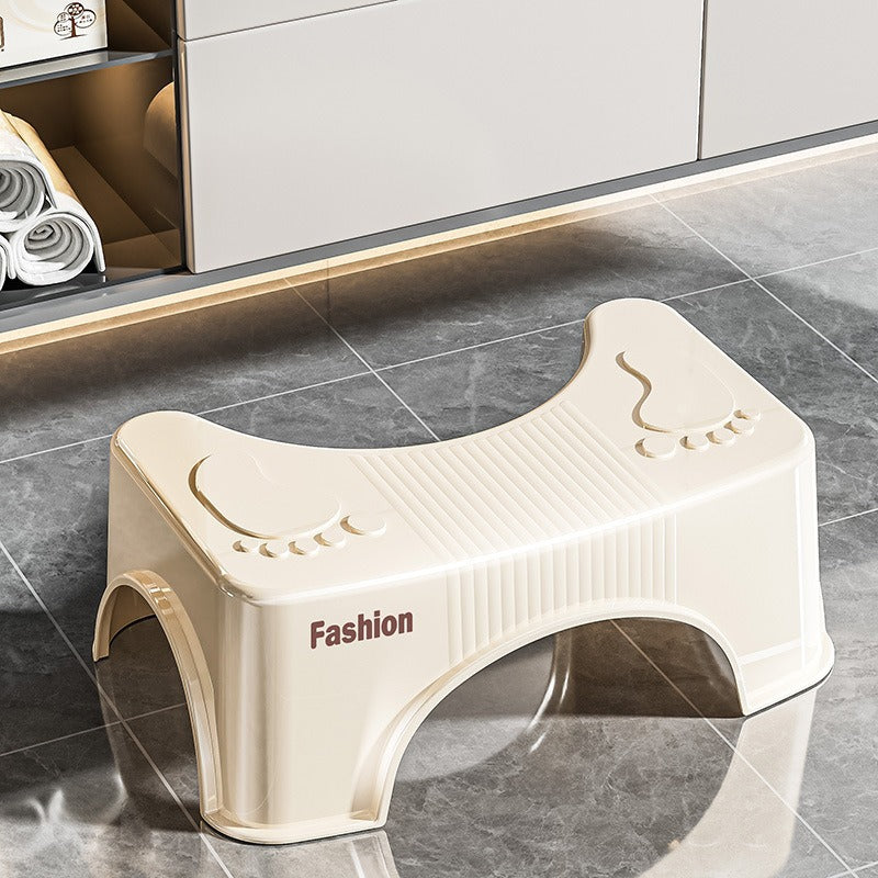 Bathroom footstool Plastic household toilet anti-skid special comfortable and durable simple arc design foot step toilet stool