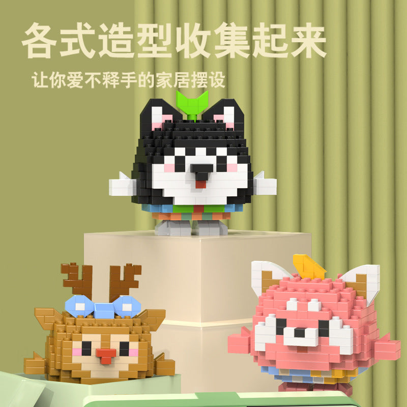 Compatible with lego animal friends series cartoon figurines, educational building blocks, children's bricks, street vendor toys, wholesale gifts