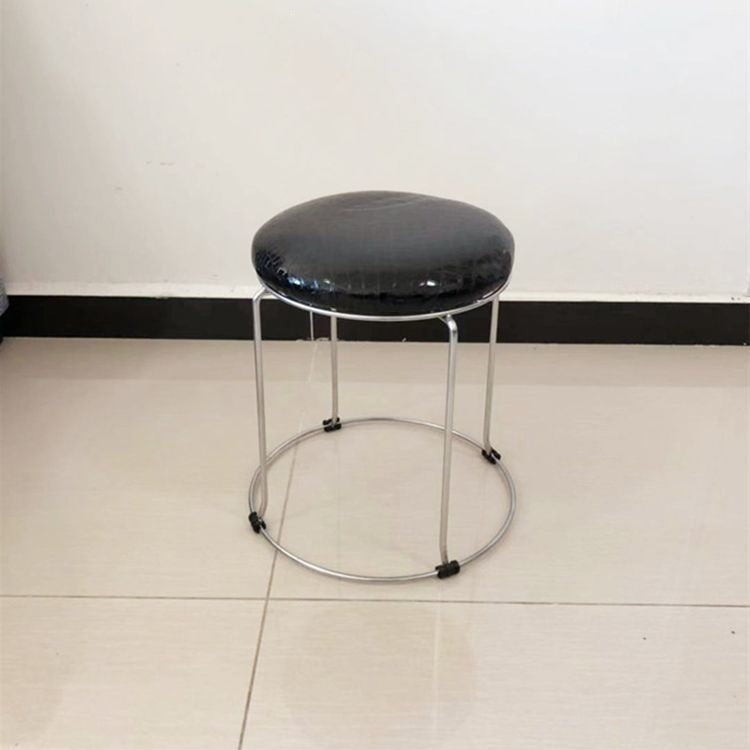 Soft stool, durable shoe changing stool, casual stool, for home bench, solid wood surface low stool, round stool, thickened steel stool