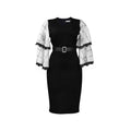 D301 cross-border women's fashion  new v-neck flared sleeve bodycon pencil skirt - office commute style, european & american dress