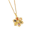 [titanium steel] cross-border popular full zirconium snowflake necklace for women, versatile, fashionable and high-end copper micro-embedded sweater chain jewelry
