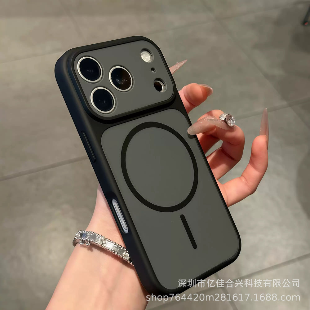 New two-color instant color shield skin-feeling magnetic suction suitable for iphone17pro mobile phone case apple 16/15 protective cover