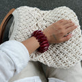 Bracelet women's wholesale european and american cross-border special-shaped splicing elastic resin bracelet niche high-end sense of smudged exaggerated hand jewelry