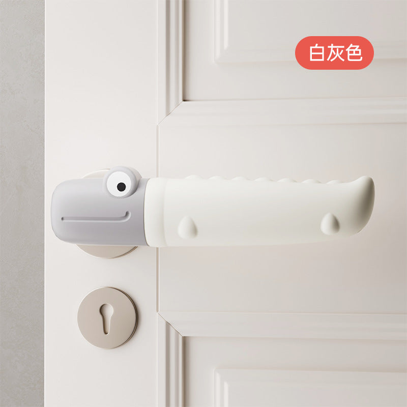 Crocodile silicone door handle cover - anti-collision, anti-static, child safety door handle protector