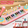 Children's electronic keyboard piano with microphone - ages 1-3-6 - musical light-up gopher toy - beginner's starter kit for babies