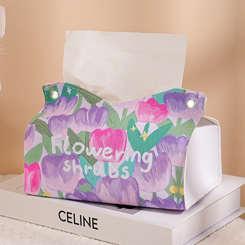 Desktop tissue box cute cartoon home living room bedroom creative pumping carton car pumping box napkin box
