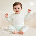 Baby two-piece pajama set - summer long sleeve air conditioning suit - lightweight summer loungewear for babies