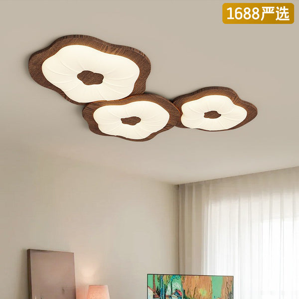 [Strict selection] Medieval lotus leaf combination ceiling light main light French retro room advanced sense led eye protection light