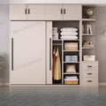 Wardrobe for home bedroom solid wood sliding door rental room new cabinet best selling storage wardrobe