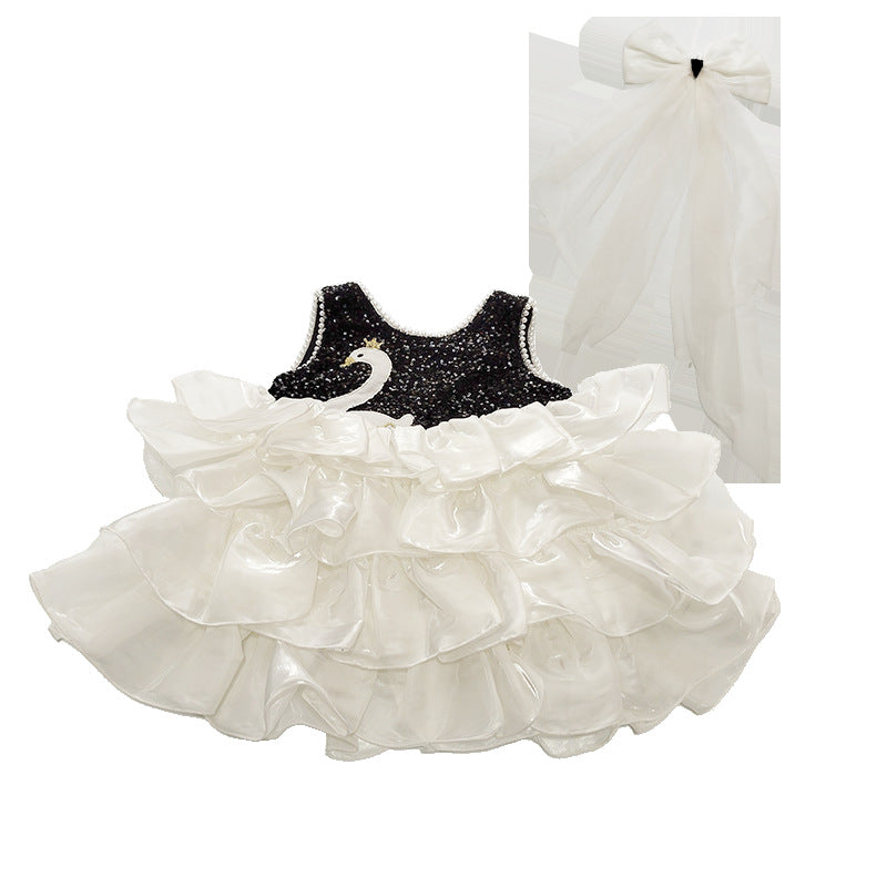 Girls' princess dress - new  summer collection - birthday outfit for little girls - stylish dress for baby girls' first birthday - cotton