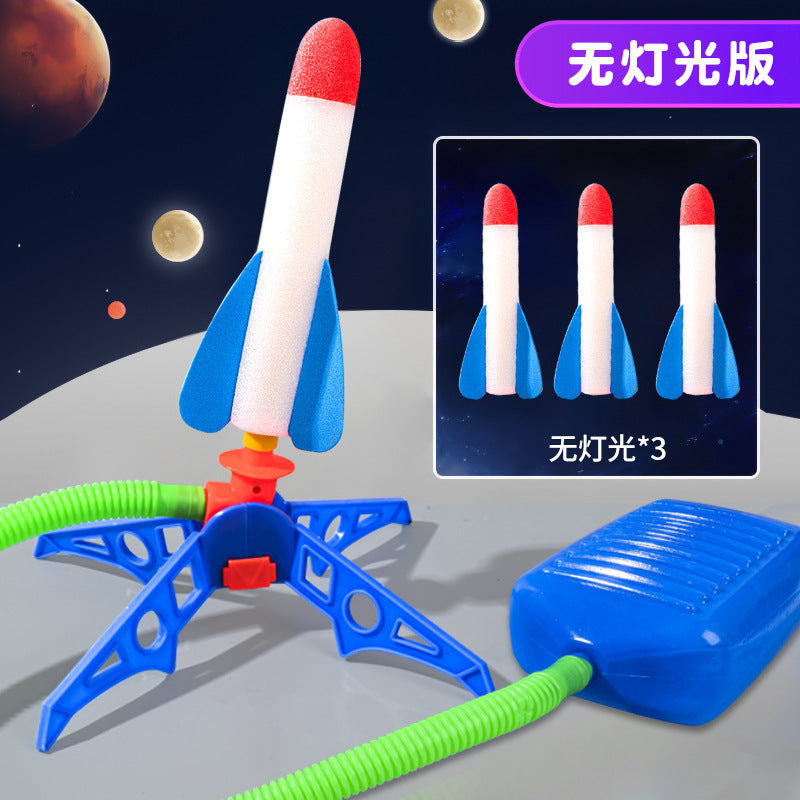 Dropshipping skyrocket foot pedal toy - light-up rocket launcher interactive flying park outdoor street vendor toy