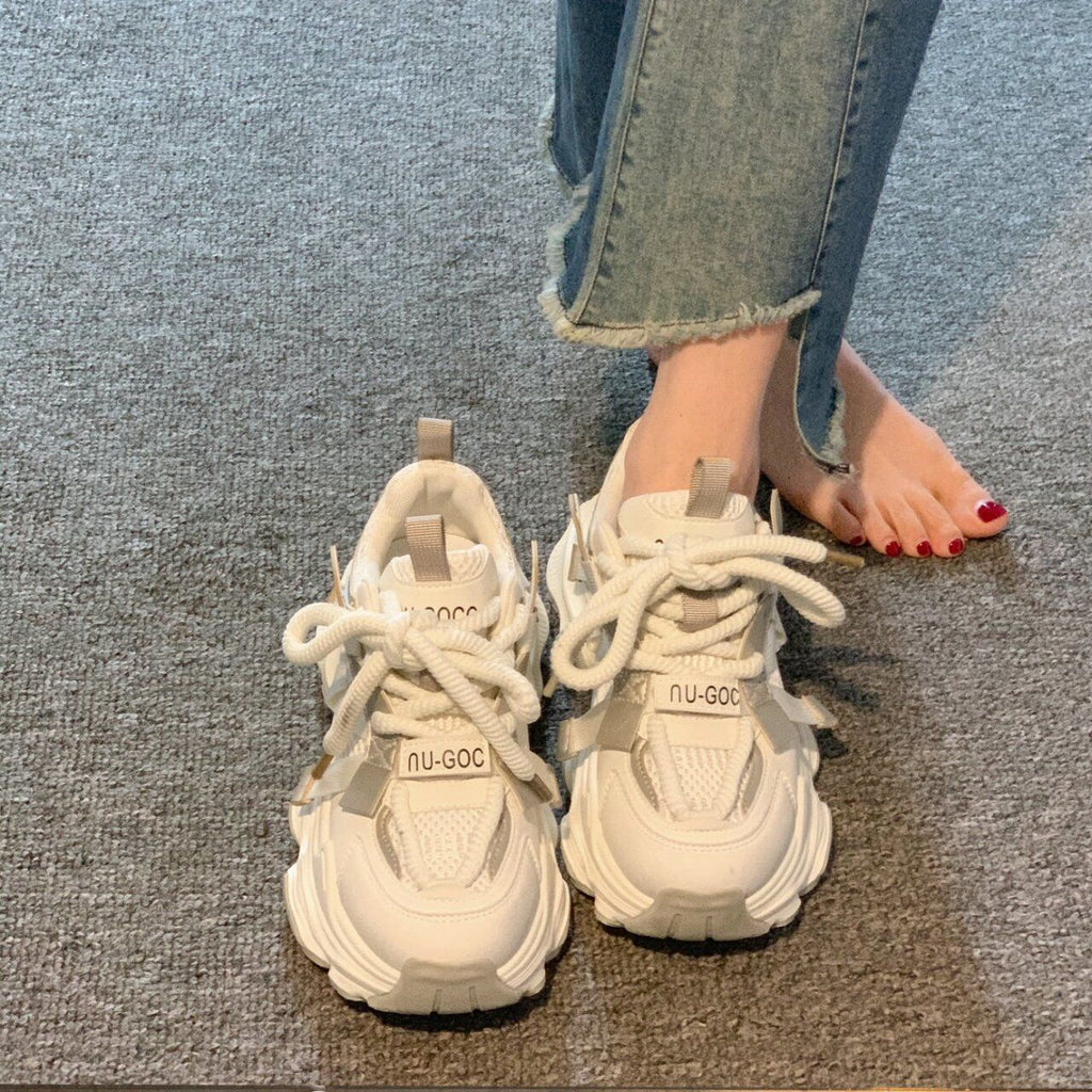 New dad shoes women's summer thick soles increase European goods sports show feet small European station retro versatile trendy casual shoes