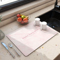 marble diatom mud kitchen countertop absorbent mat non-slip mat dish drying mat dining table insulation mat
