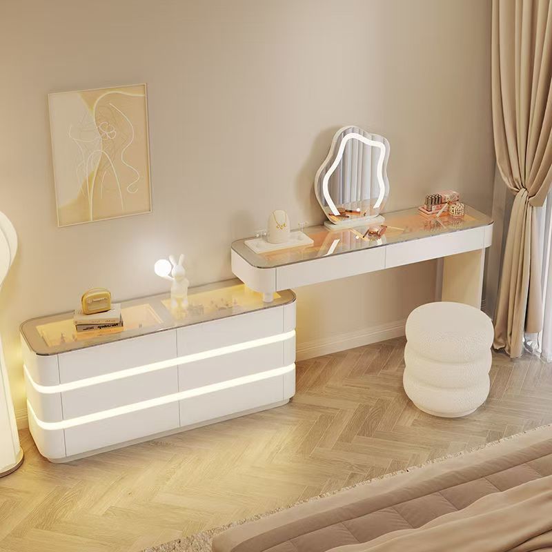 New arrival mirror dressing table for home bedroom classy sense chest all-in-one dressing table casual solid wood long dressing table
