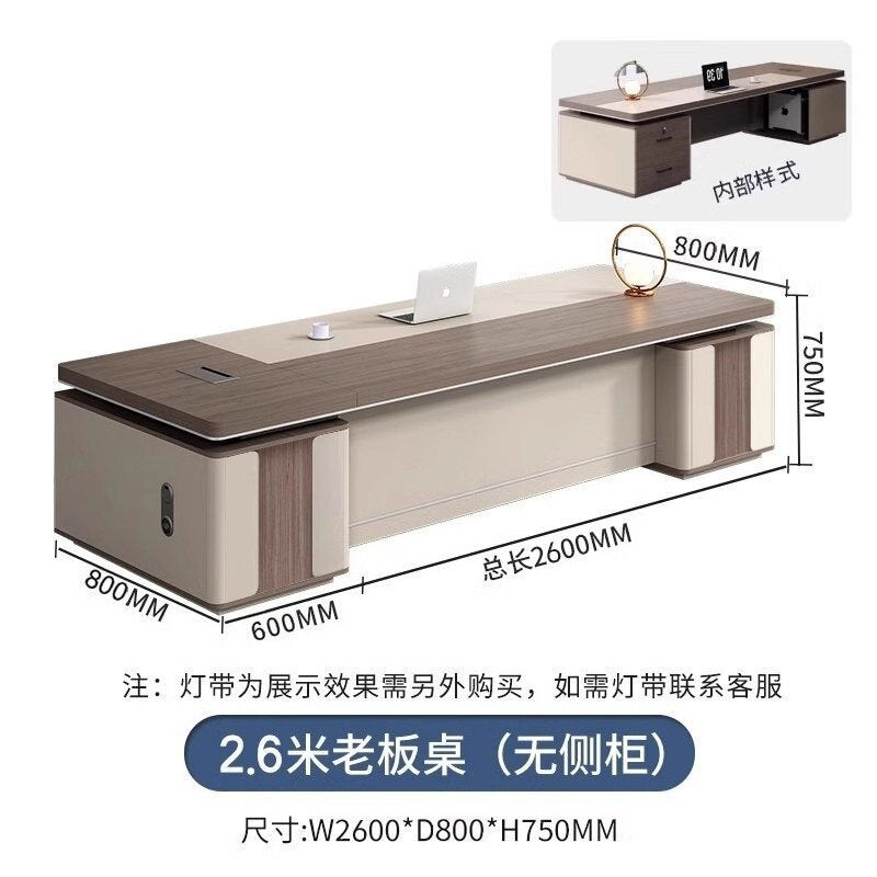 Saint li boss desk: luxurious and high-end executive office desk set for chairman, ceo, and manager's office