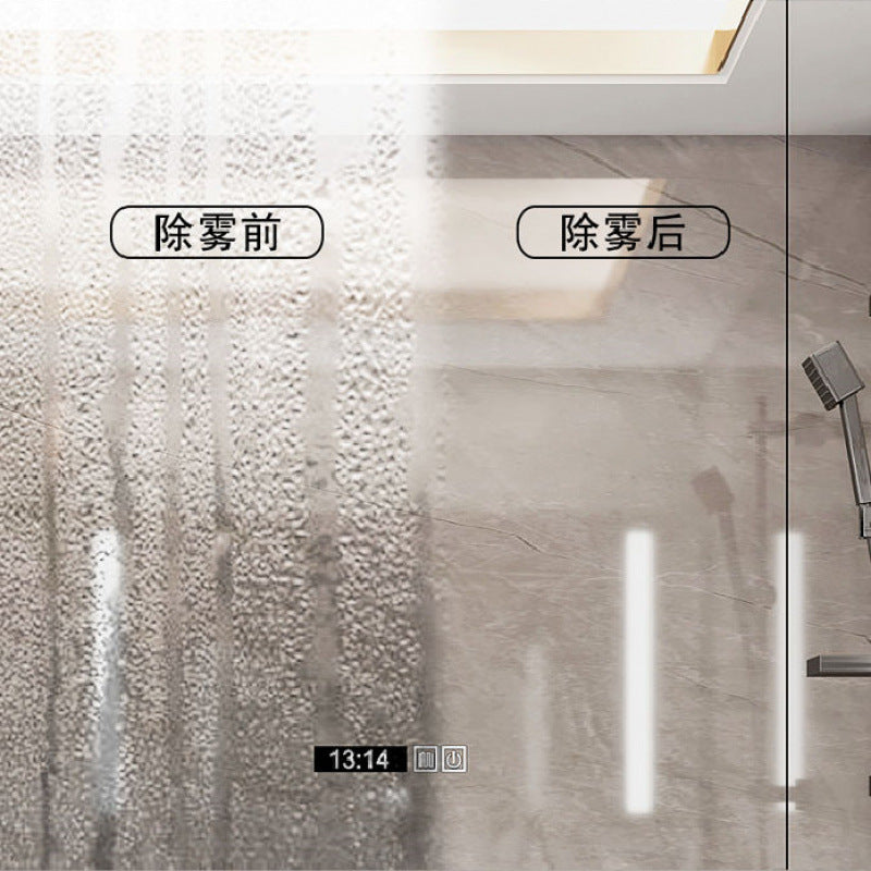 Solid wood bathroom, smart mirror cabinet, separate wall-mounted toilet, storage, defogging mirror, lamp rack, vanity mirror
