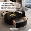 Italian solid wood coffee table living room glass modern round for homeaccessible luxury tea table casualnormcoreclassy side table combination