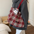 Korean style canvas tote bag - new autumn/winter collection - versatile student backpack/shoulder bag - double-sided casual design - large capacity