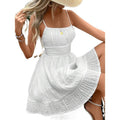 fashion:  summer new arrival - european & american style ruffle trim, slim-fit, figure-flattering cami dress for women