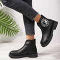 plus sizenew arrival chinese style tai chi bagua diagram retroflatsfleece-linedheattech side zipper short boots